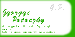 gyorgyi potoczky business card